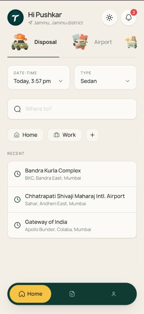 Tejas mobile app